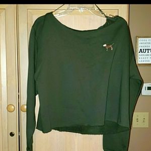 Victoria Secret Pink NWT Large Green Sweater